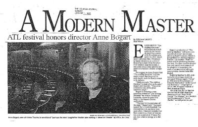 Press about Anne Bogart, Courrier Journal, 1995