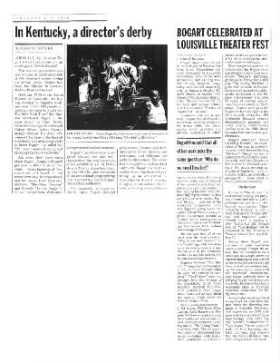 Press about Anne Bogart, at Modern Masters Festival, 1995