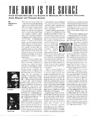 Press about Bogart/Suzuki, American Theatre, 1995