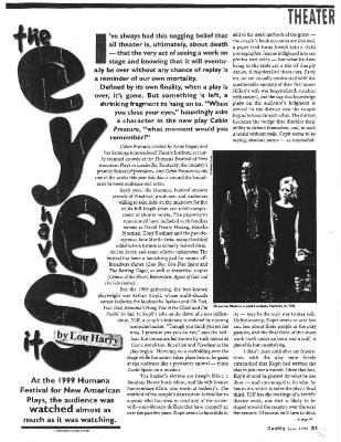 Press from "Cabin Pressure" at Actors Theatre of Louisville, Gadfly review, 1999