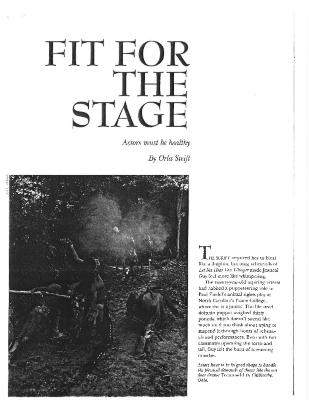 Press about SITI Training, Dramatics, 2001