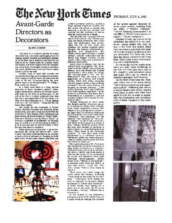 Press from "Show People" exhibit, 2002