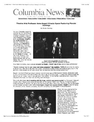 Press about "Nicholas and Alexandra" Columbia News feature, 2003