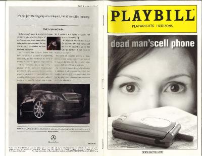 Program from "Dead Mans Cell Phone" at Playwrights Horizons, 2008