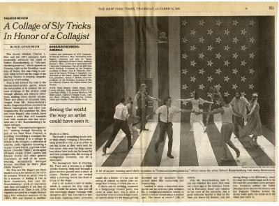 Press from "bobrauschenbergamerica" at BAM, NY Times review, 2003